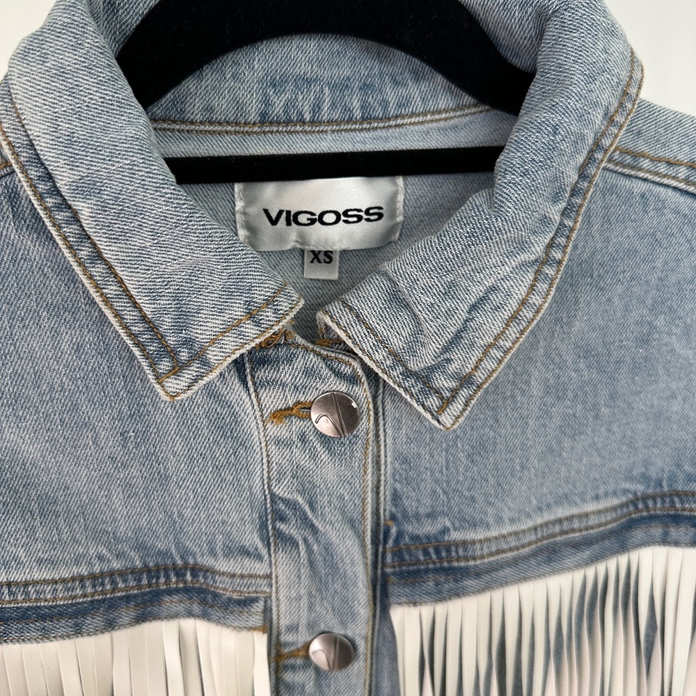 Vigoss Denim Fringe Jacket - Picture 2 of 3
